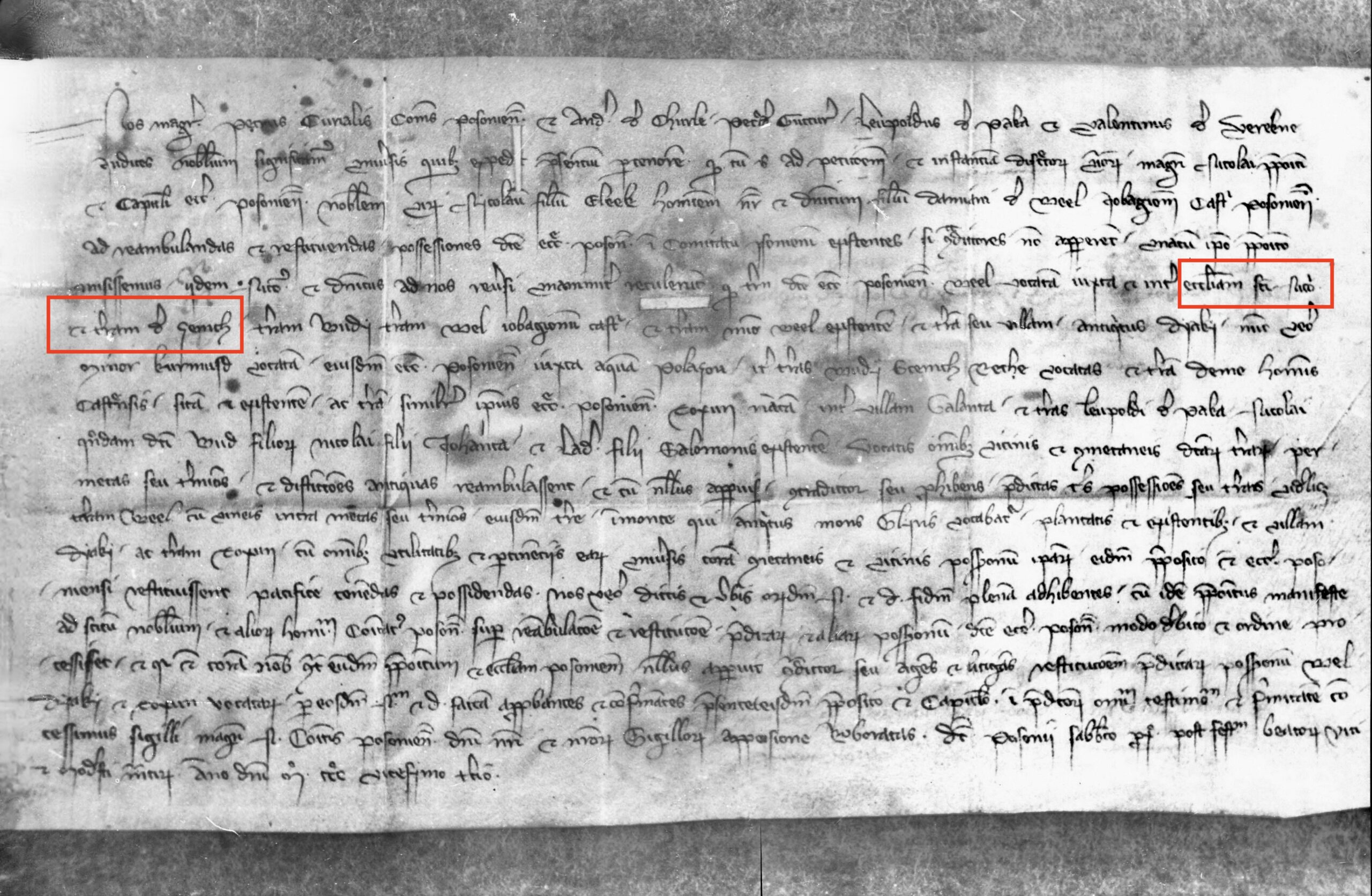 Prvá písomná zmienka kostola roku 1323. Zdroj: Hungaricana, MNL – DL-DF 272995